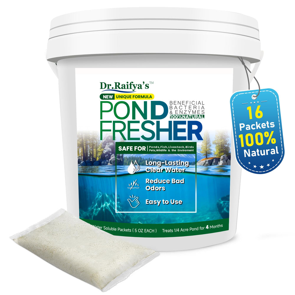 Dr.Raifya's Pond Fresher packaging with 16 packets