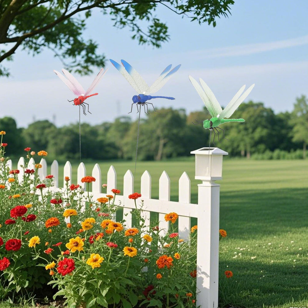 Dragonfly clips attached to a hat for outdoor use