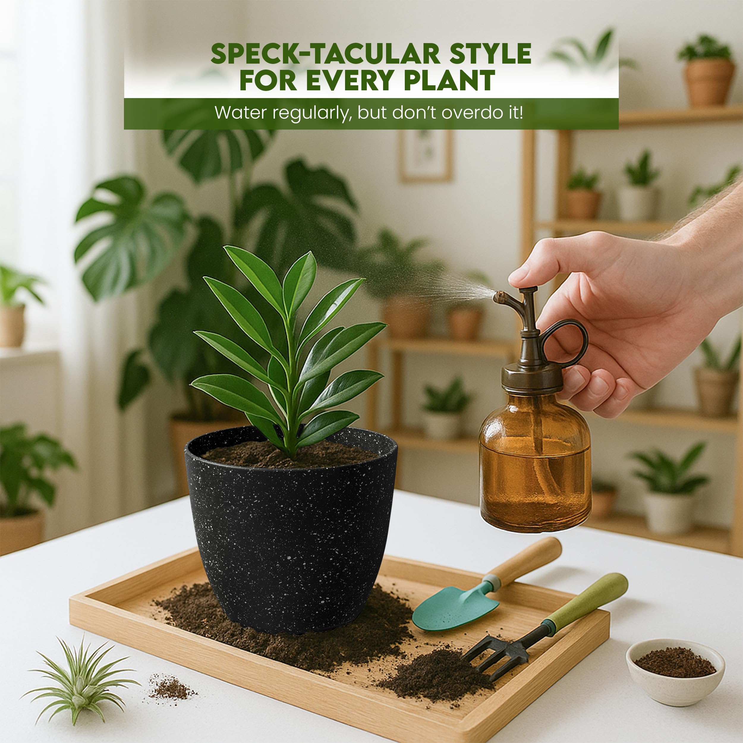 Drainage holes and saucers included with Utopia Home plant pots