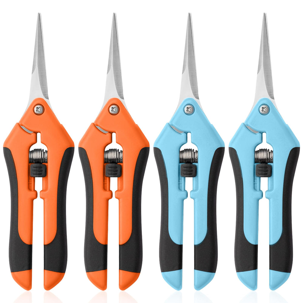 Drametic+ Garden Pruning Shears pack of 4, blue and orange models