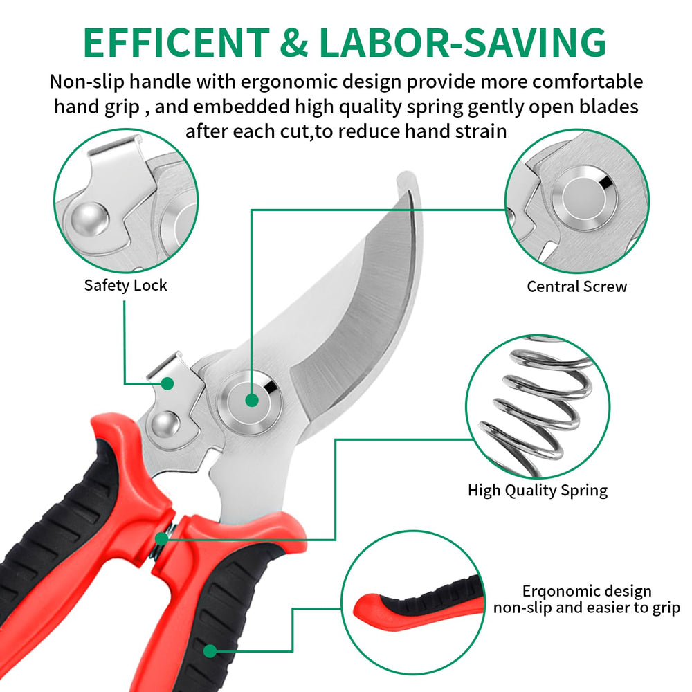 Drametic+ garden pruning shears with ergonomic handle design