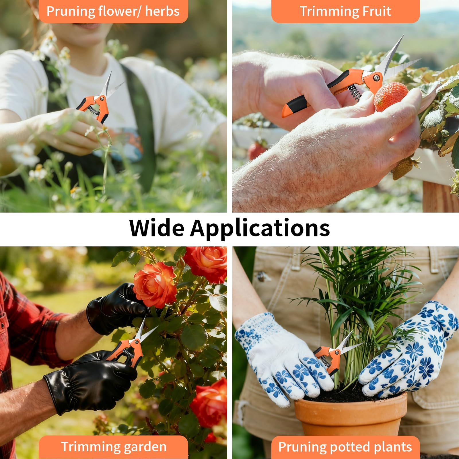 Drametic+ pruning shears being used in a garden setting