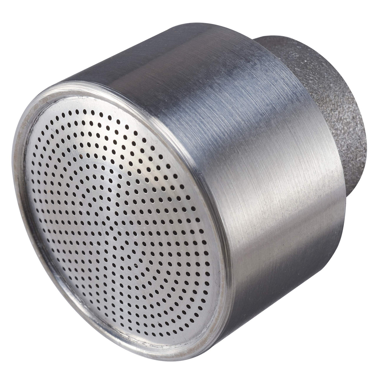 Dramm 400DC Water Breaker Nozzle front view in metallic aluminum