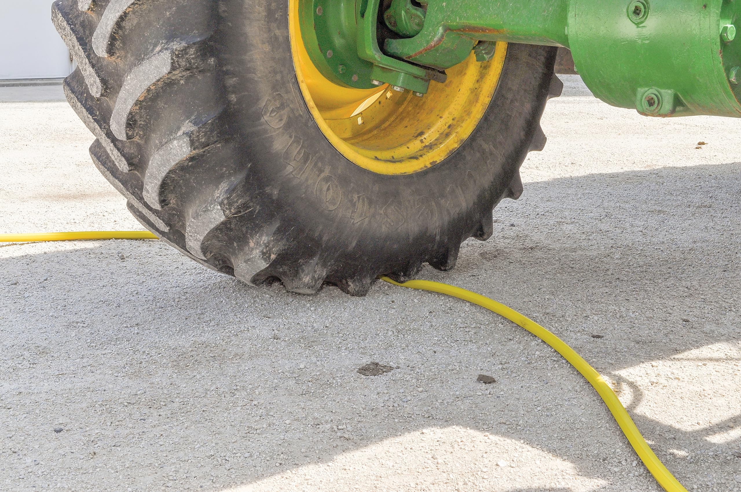 Dramm ColorStorm hose connected to a standard garden fitting