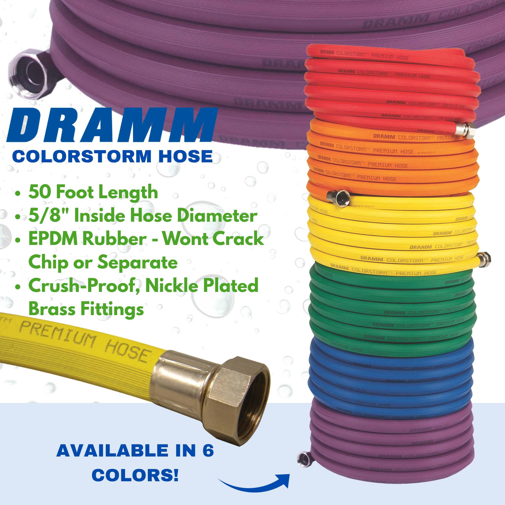 Dramm ColorStorm hose in use watering a garden