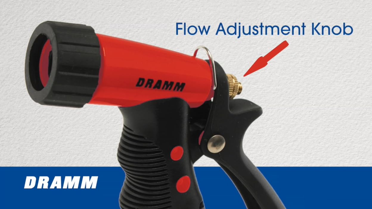 Dramm ColorStorm Pistol Spray Nozzle in action cleaning a car