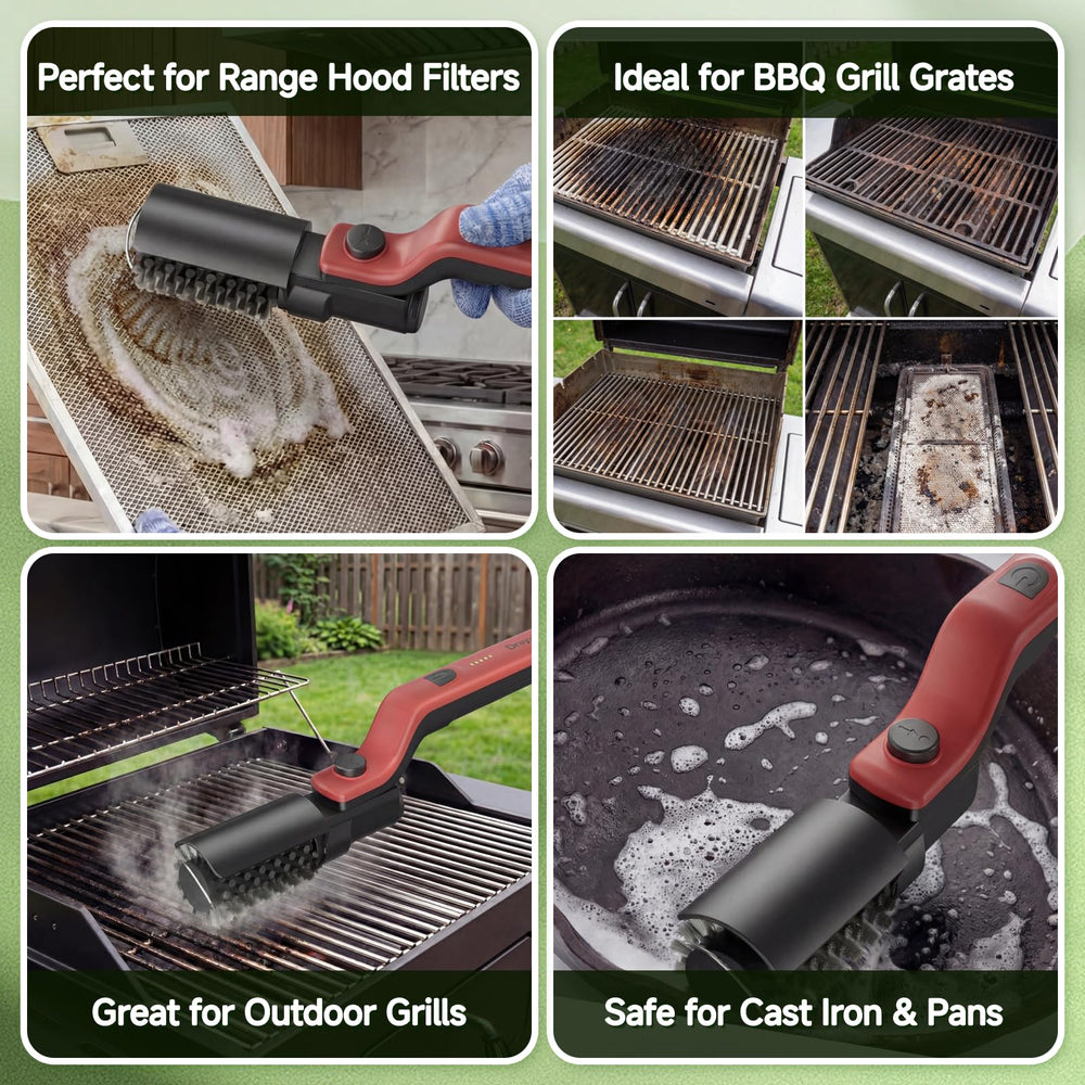 Drayvorx Electric Grill Brush handle and buttons