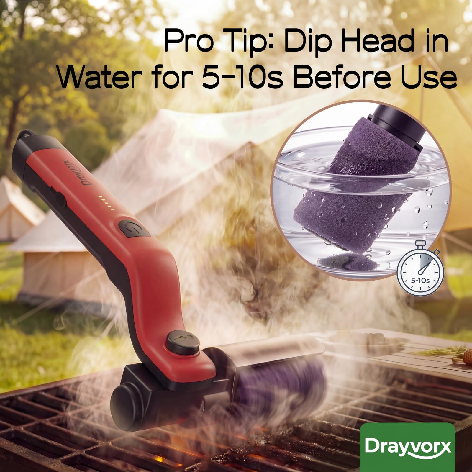 Drayvorx Electric Grill Brush package dimensions