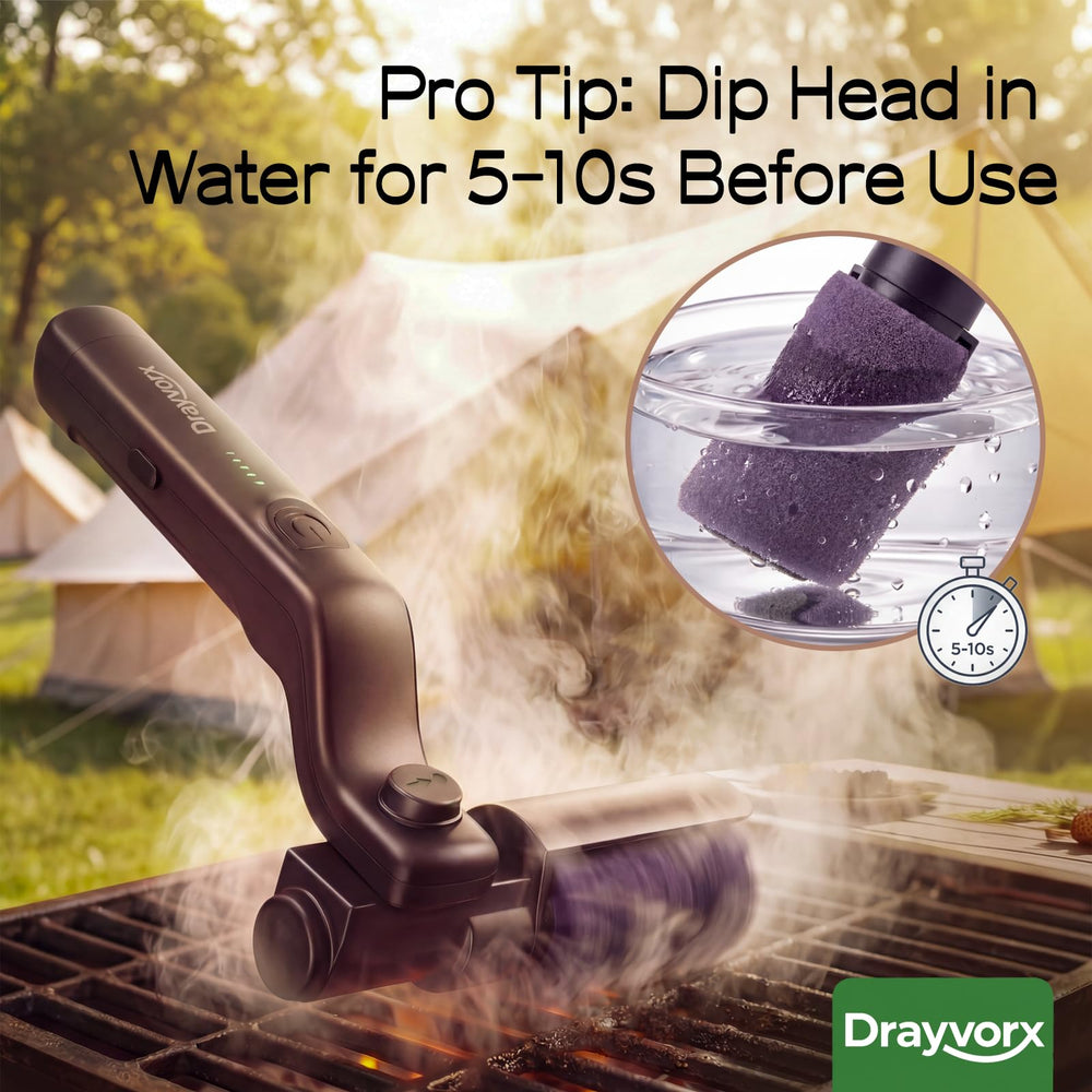 drayvorx Electric Grill Brush with attachment included in the box