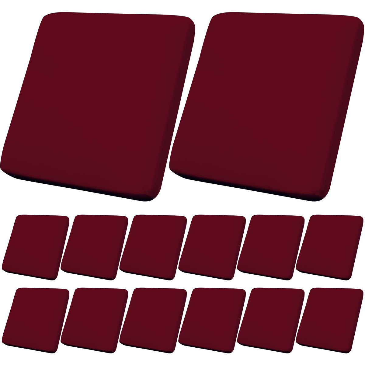 DREAHOTEXTIL 14Pcs Outdoor Cushion Covers in Claret, front view