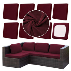 DREAHOTEXTIL 8Pcs Outdoor Cushion Covers in Claret Red