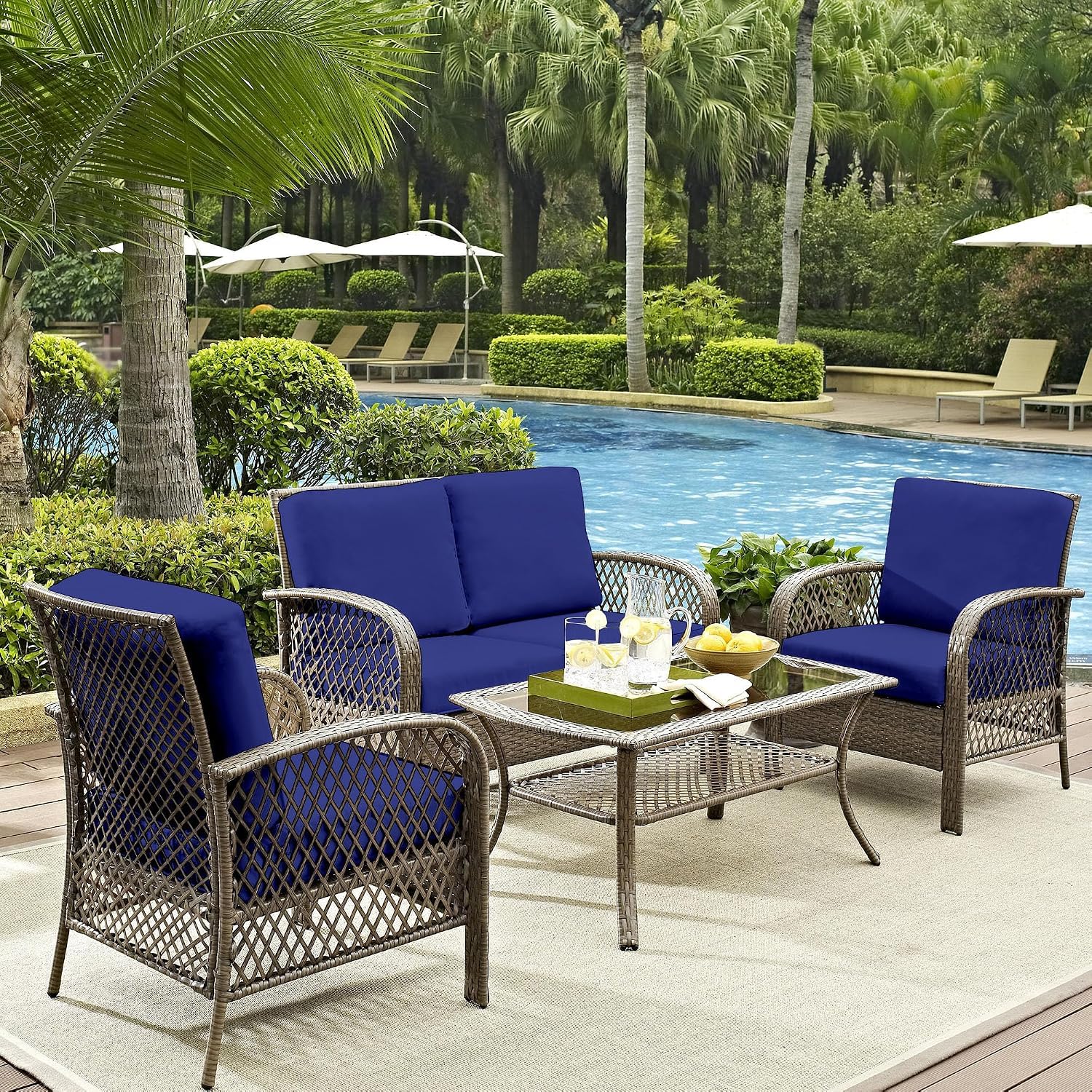 DREAHOTEXTIL cushion cover on patio sofa