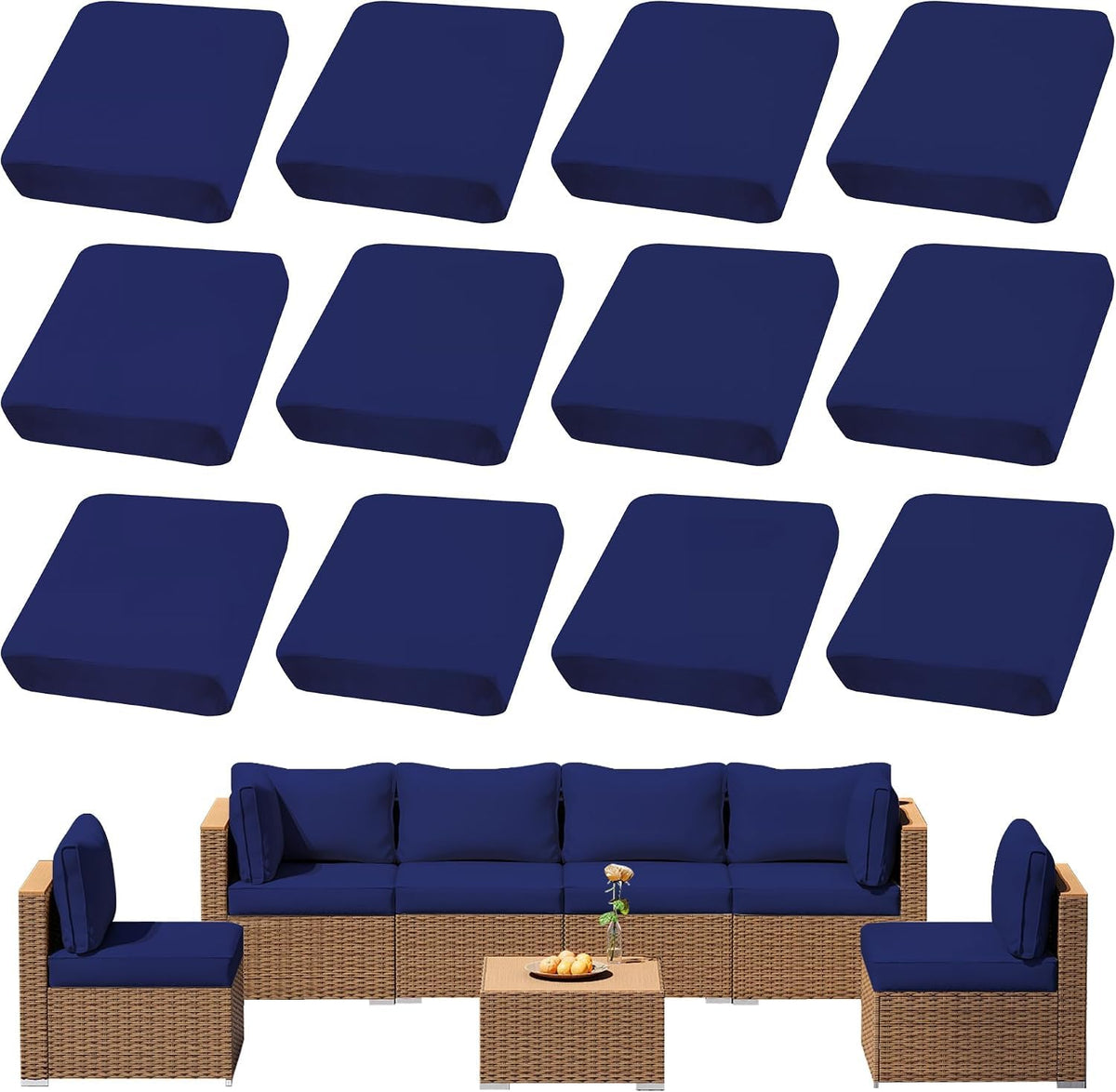 DREAHOTEXTIL lake blue outdoor cushion cover pack of 12