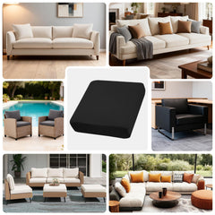 DREAHOTEXTIL Outdoor Cushion Covers 4Pcs Black on cushions