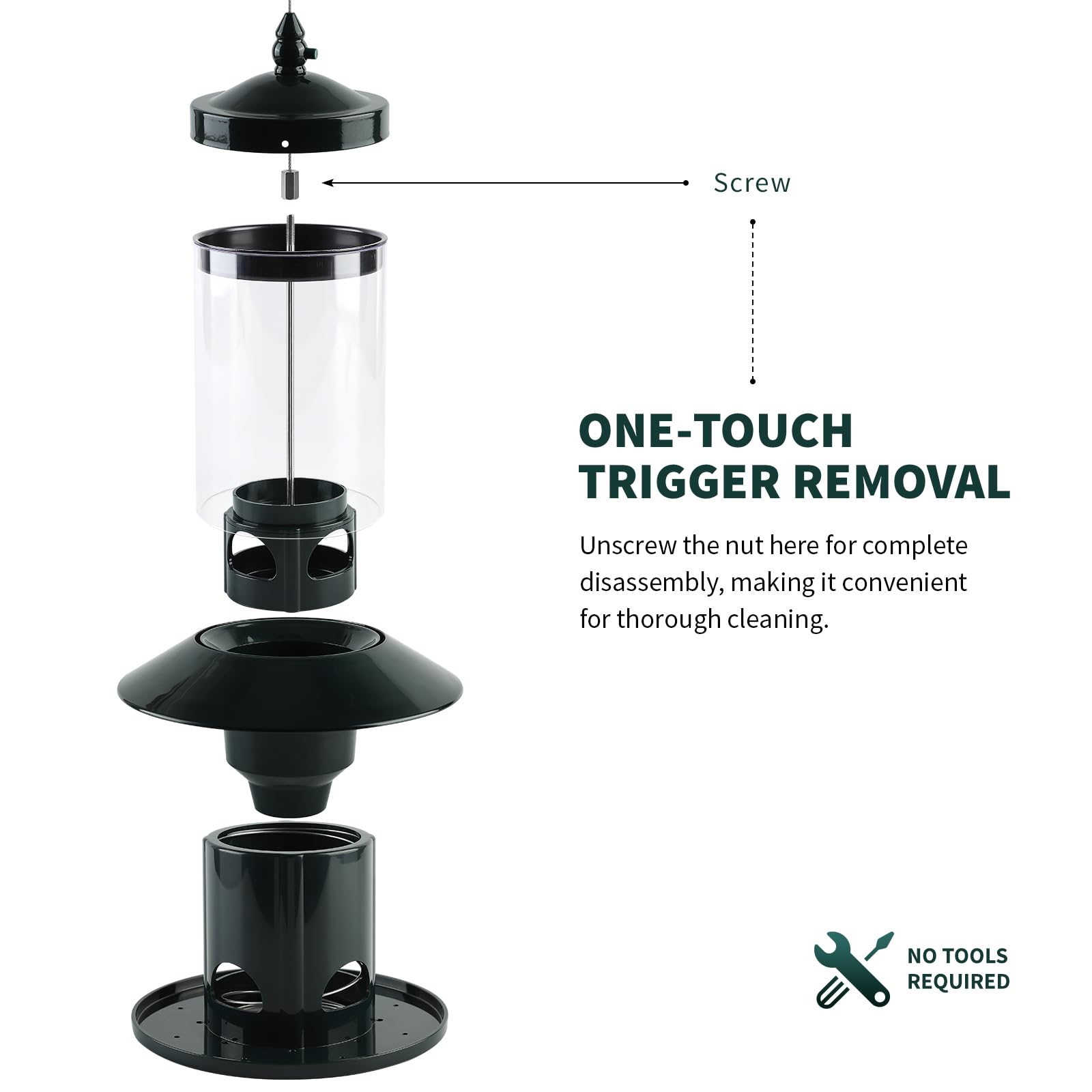 Dreamdrawer Squirrel-Proof Bird Feeder in garden setting