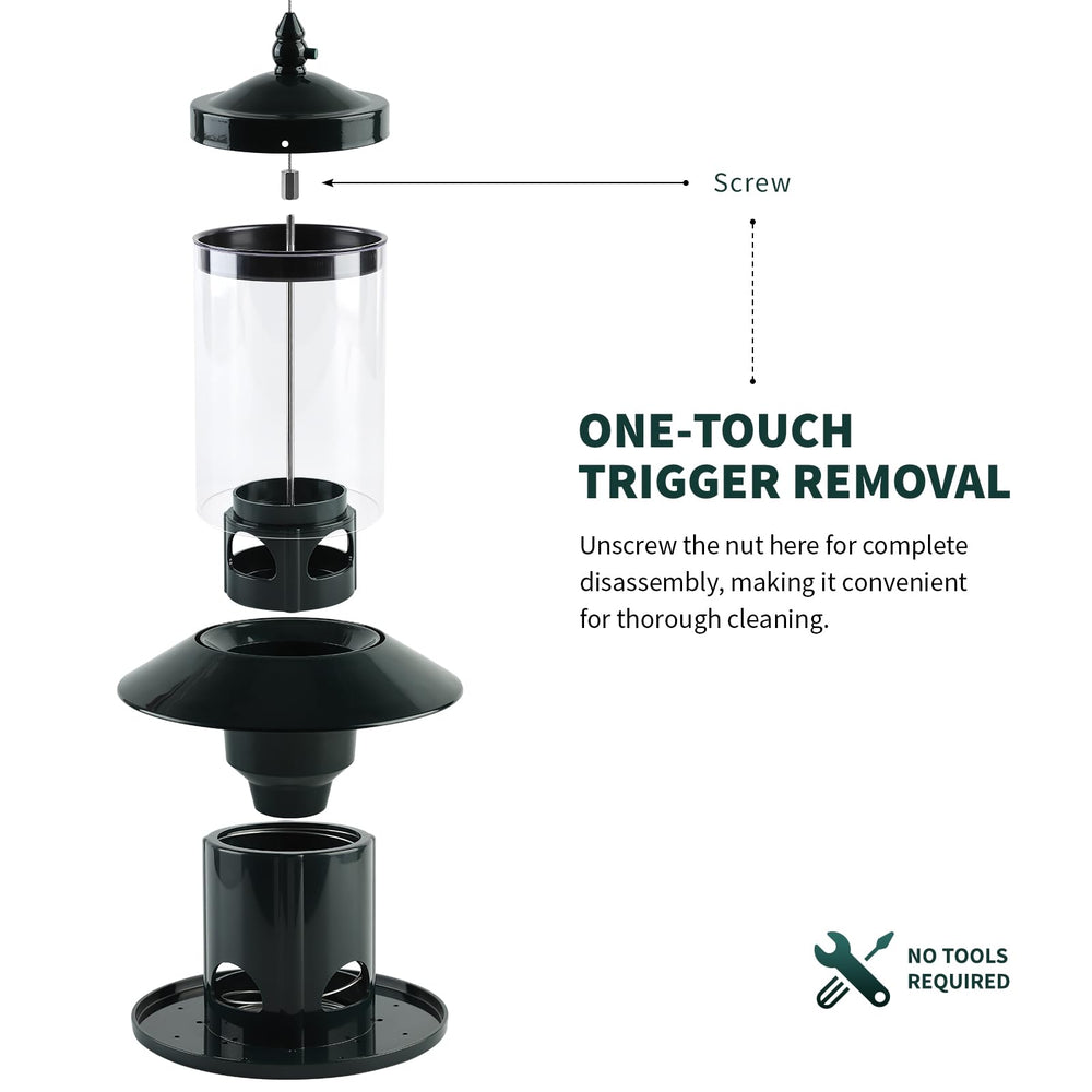 Dreamdrawer Squirrel-Proof Bird Feeder in garden setting