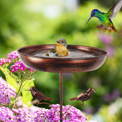 DREAMSOUL 13-inch Bird Bath in garden setting