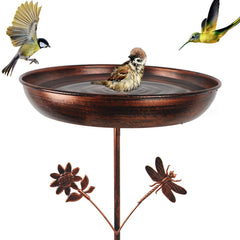 DREAMSOUL 34" Tall Bird Bath with 13" diameter copper basin