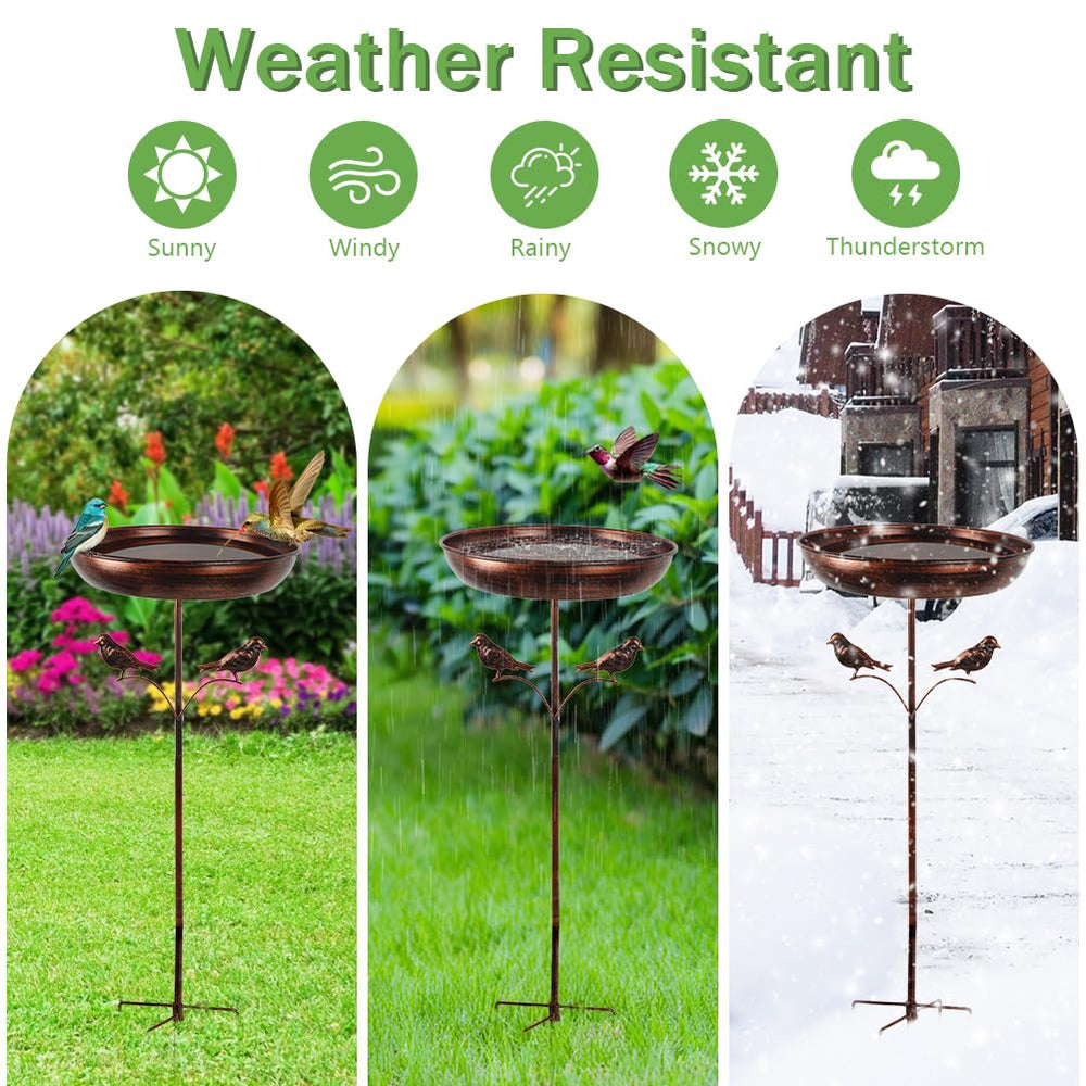 DREAMSOUL Bird Bath detailed view of metal finish
