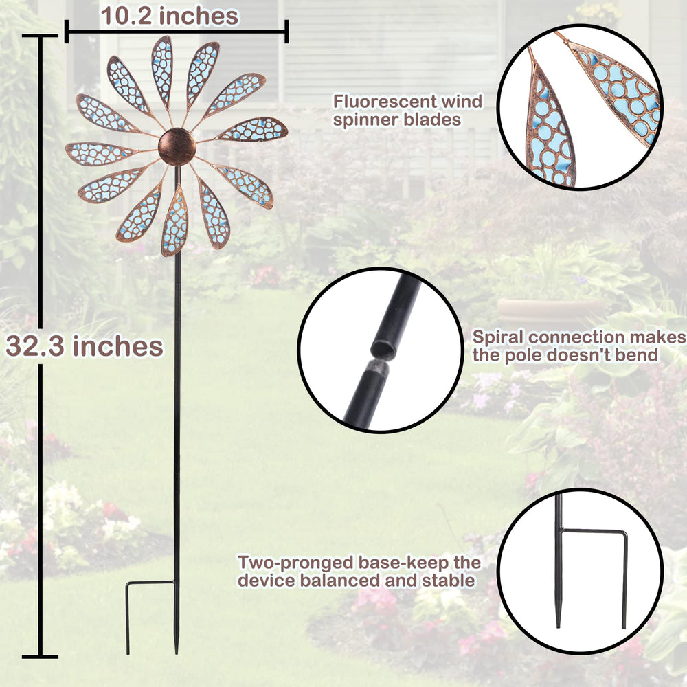 dreamysoul Outdoor Wind Spinner installed in a garden setting
