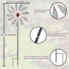 dreamysoul Outdoor Wind Spinner installed in a garden setting