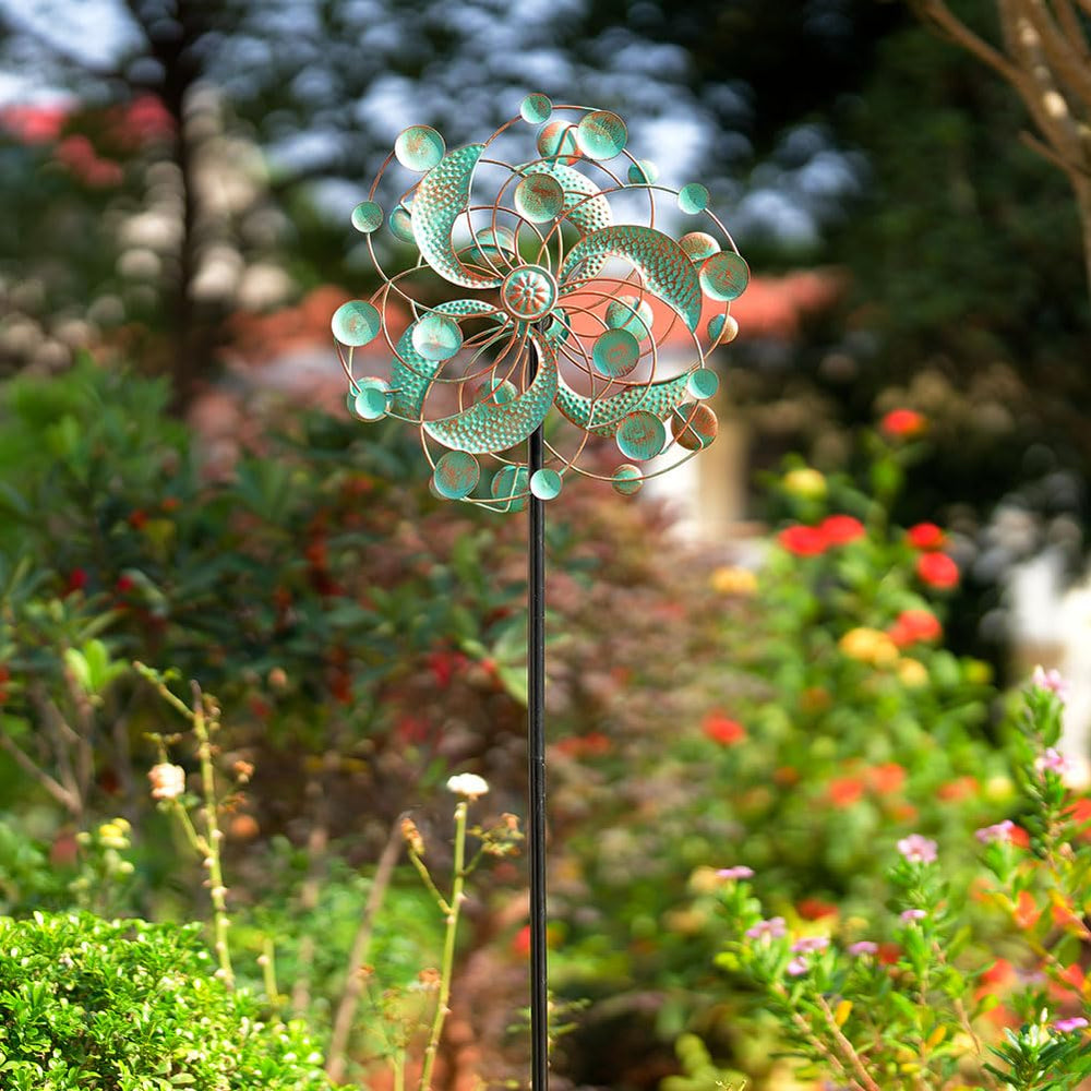 dreamysoul wind spinner in garden setting