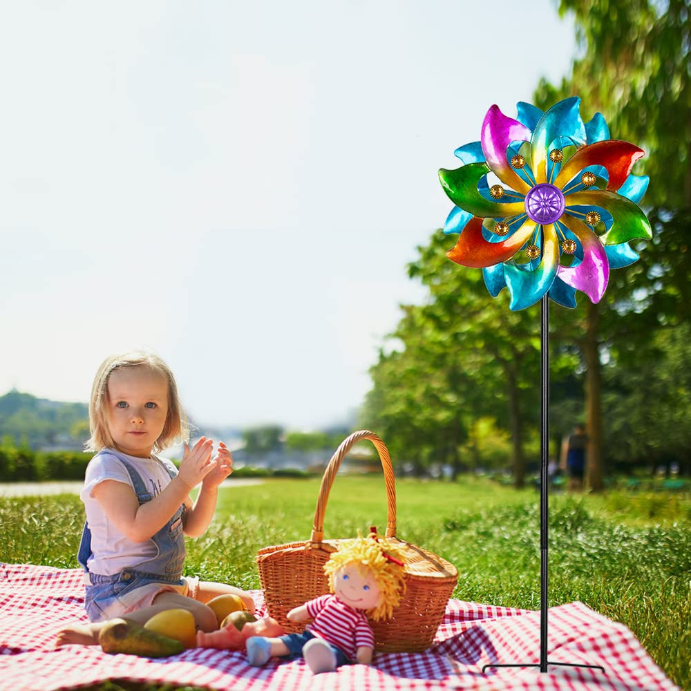 dreamysoul wind spinner showcasing its colours outdoors