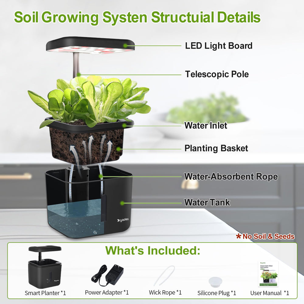 DRYADES Indoor Garden Growing System with various herbs growing