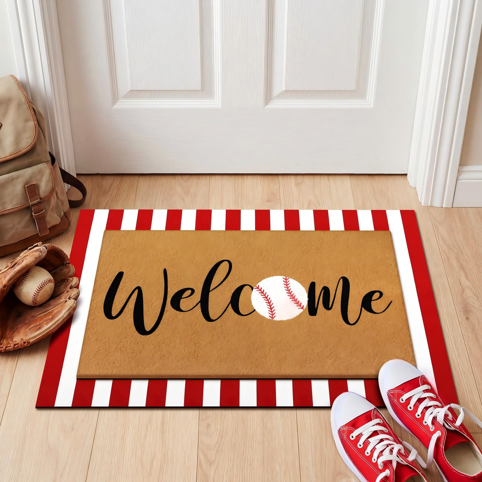 Drydiet Baseball Doormat Set displayed at an entrance