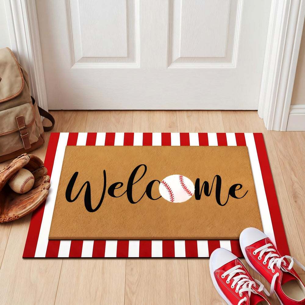 Drydiet Baseball Doormat Set displayed at an entrance