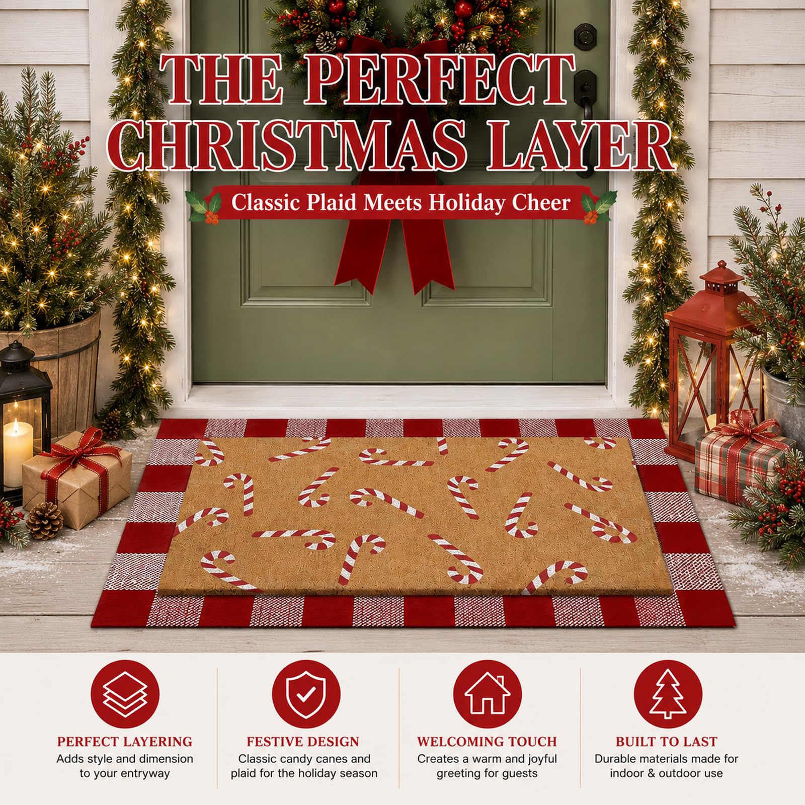 Drydiet doormat set displayed at front door entrance