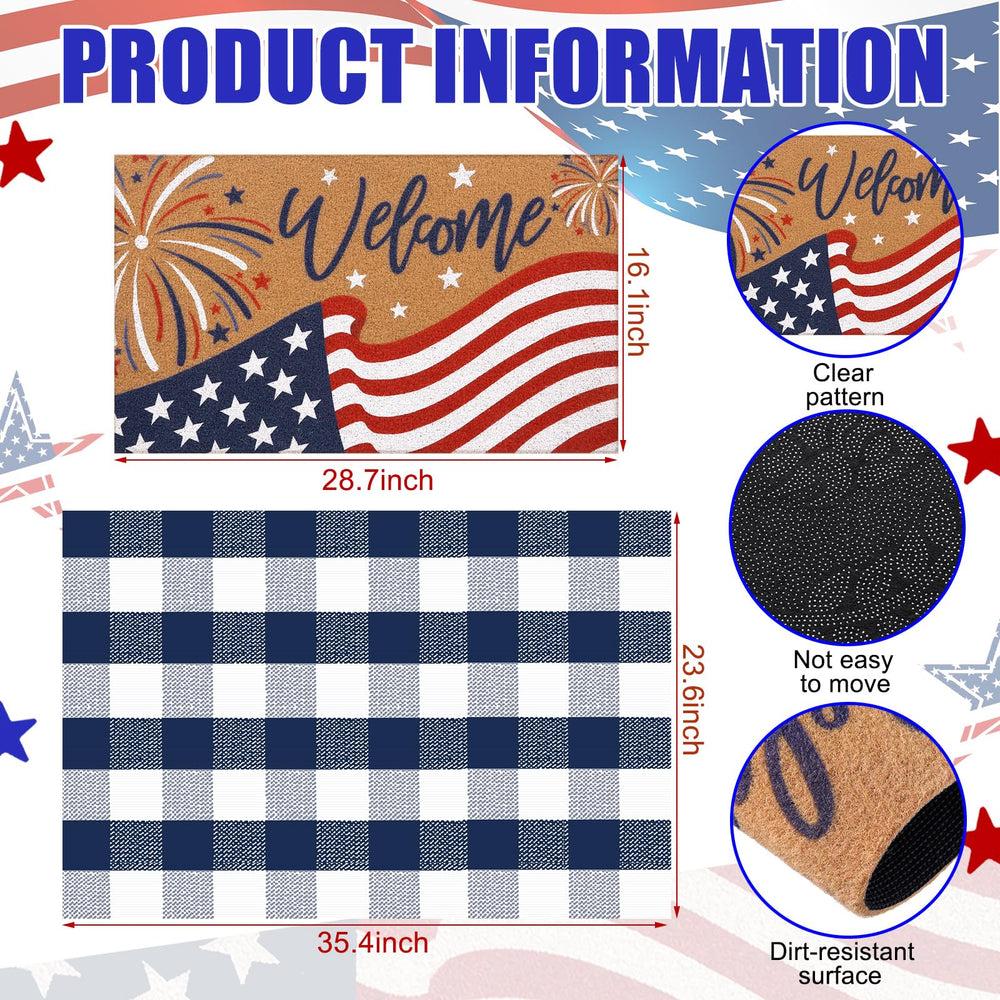 Drydiet Welcome Door Mat showing top layer with fireworks design