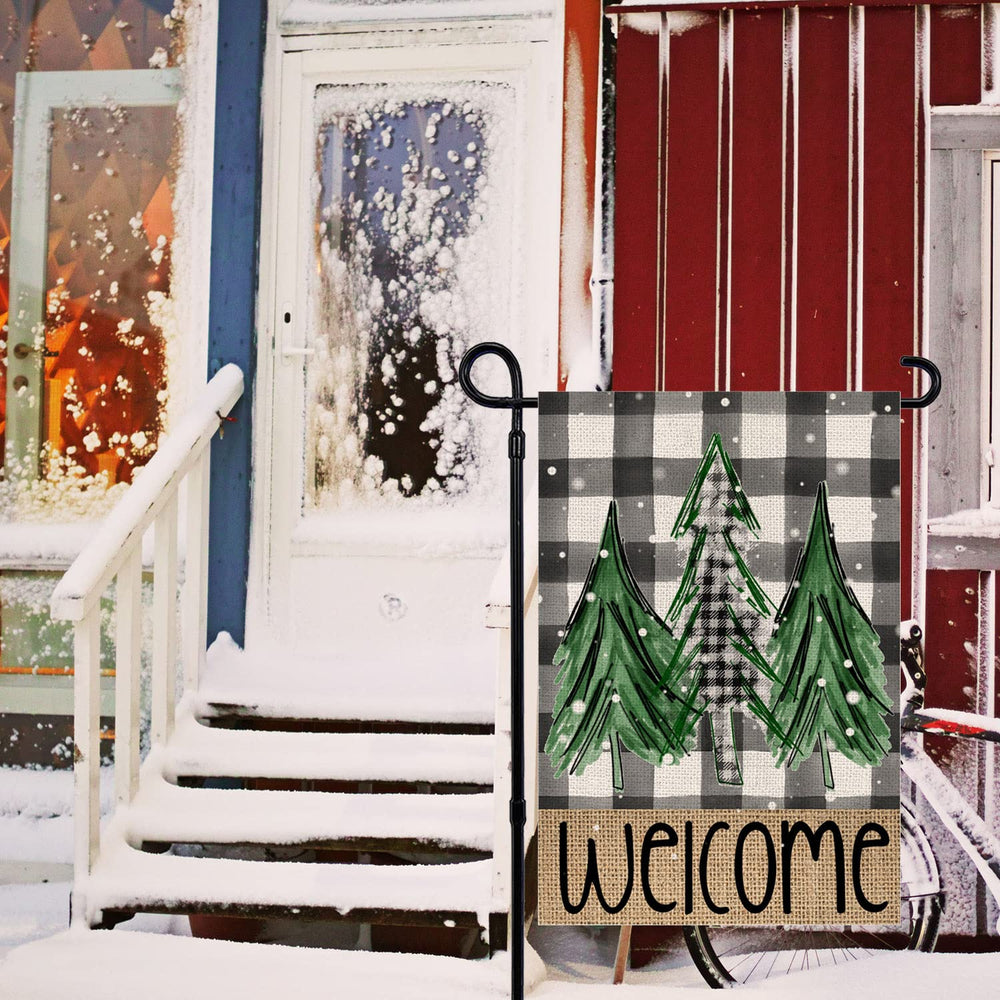 Dsben Welcome Christmas Trees Garden Flag packaging with sleeve