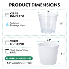 Dual-pot system of Phoenix Vine cachepot for easy plant care
