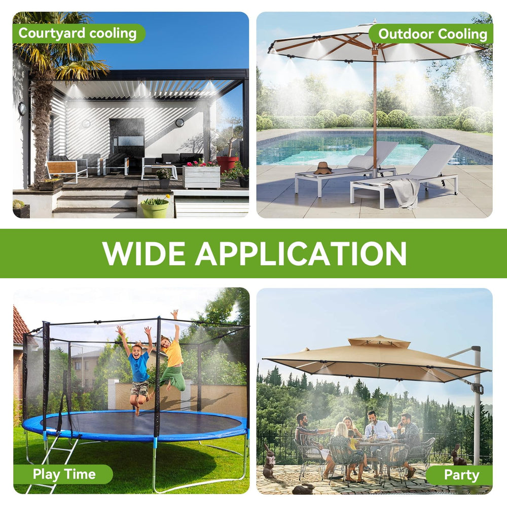 Dual water filters included with Delinlin misting system