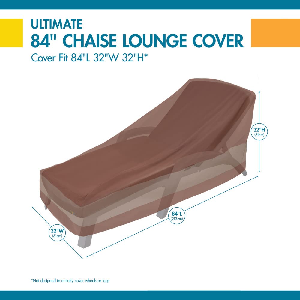 Duck Covers chaise lounge cover in outdoor setting on patio