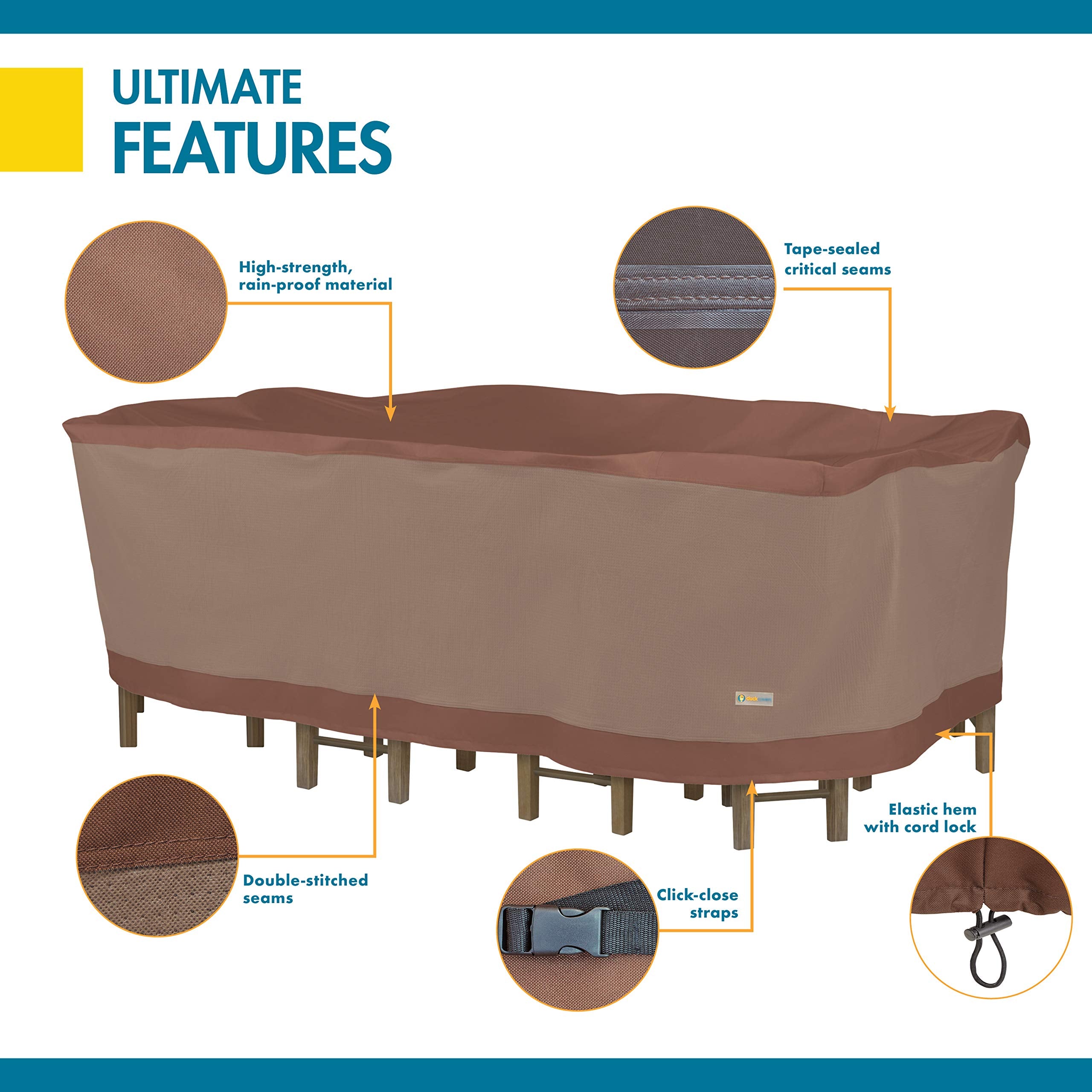 Duck Covers cover secured with click-close buckles