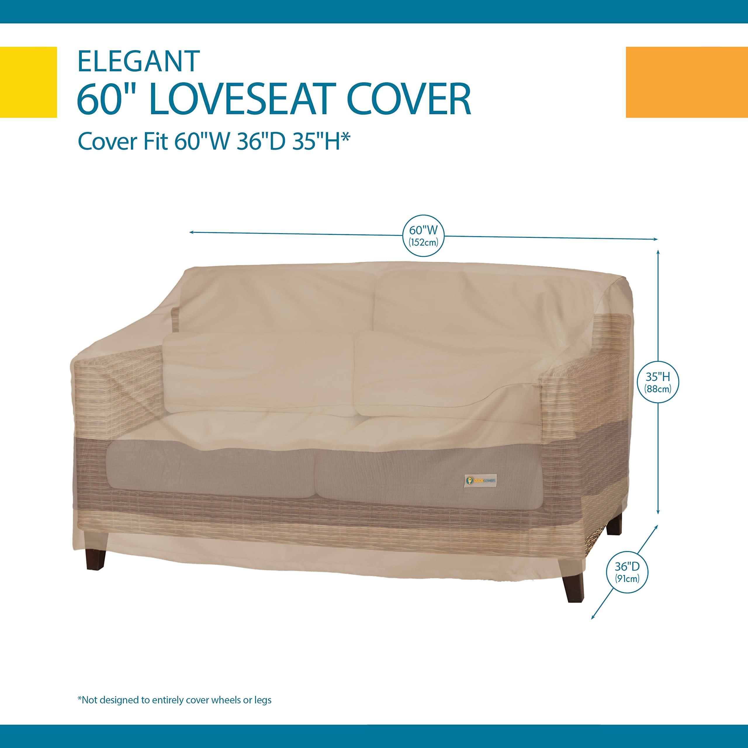 Duck Covers Elegant Waterproof Loveseat Cover in outdoor setting