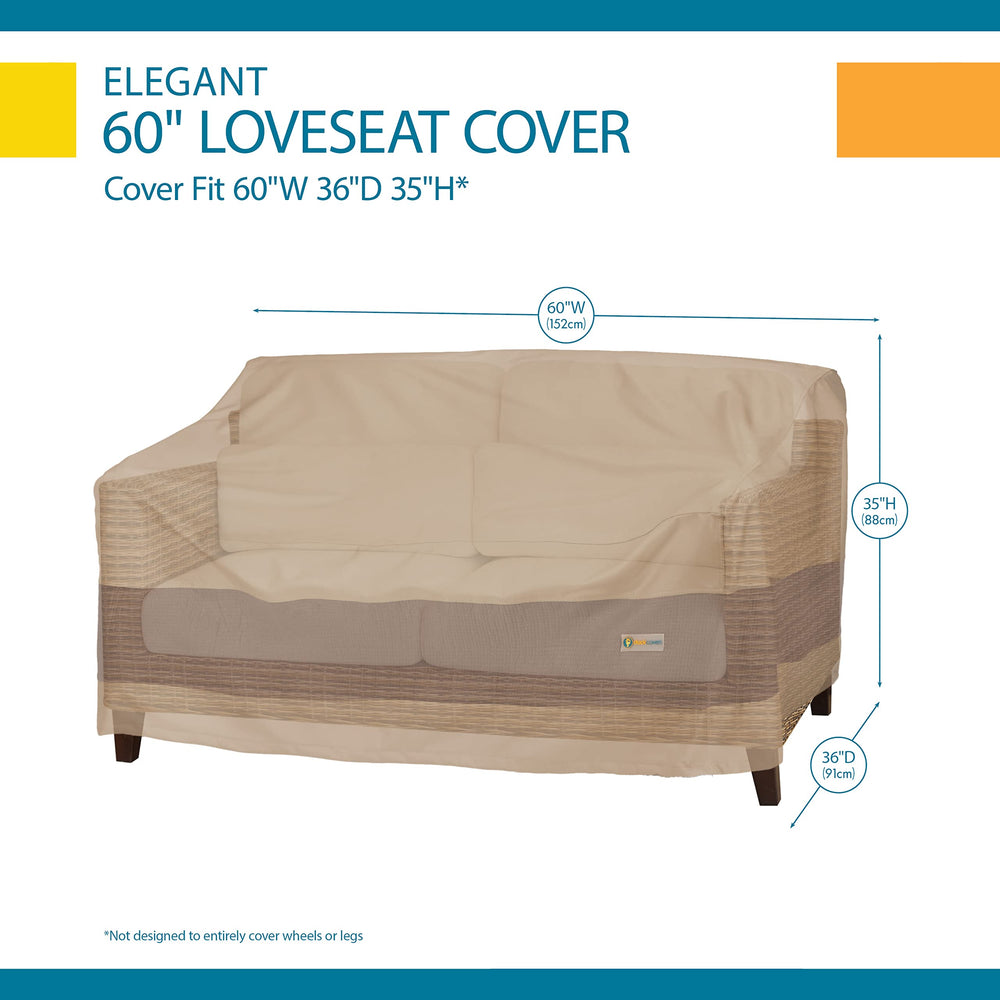 Duck Covers Elegant Waterproof Loveseat Cover in outdoor setting