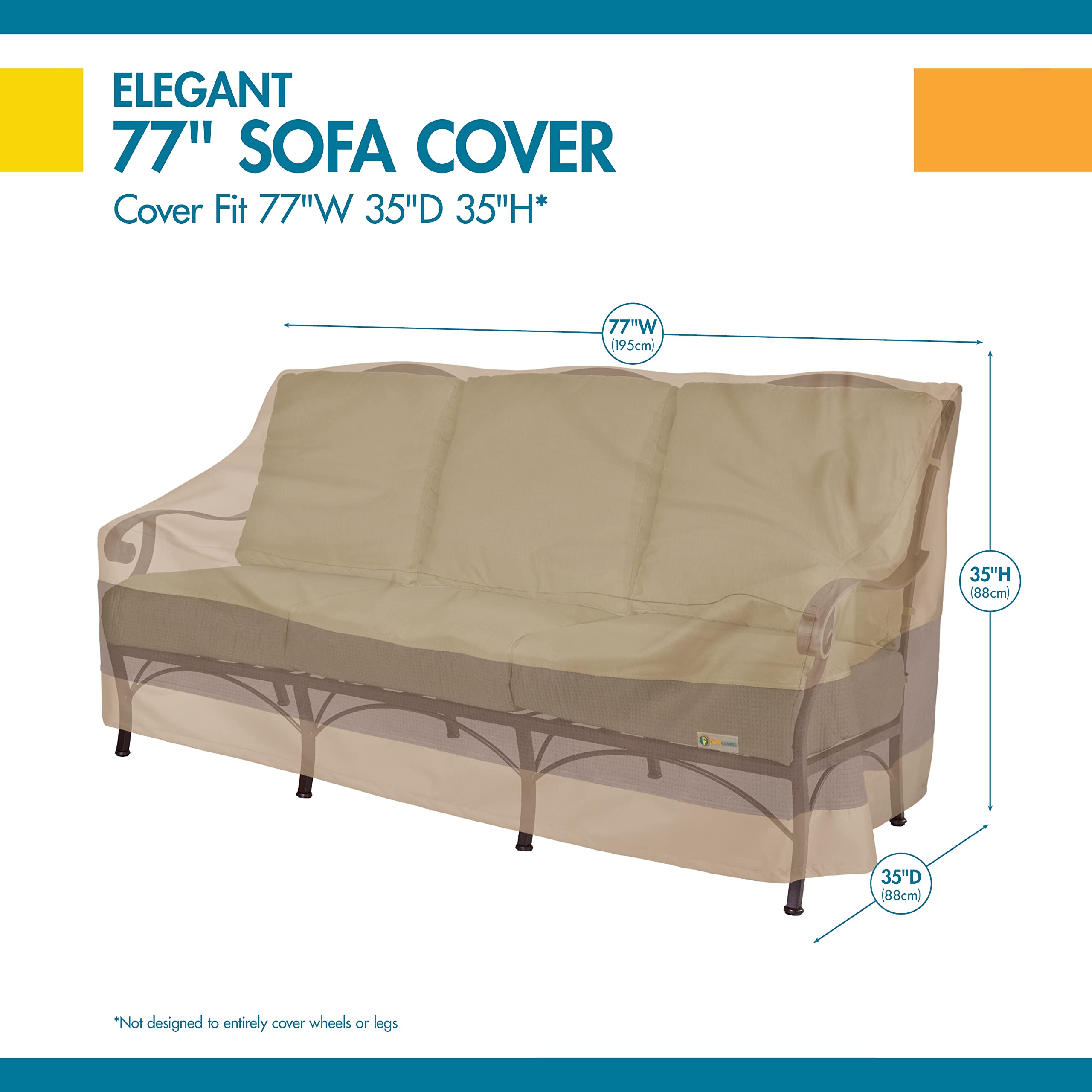 Duck Covers Elegant Waterproof Patio Sofa Cover outdoor setup