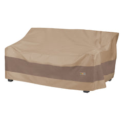 Duck Covers Elegant Waterproof Patio Sofa Cover Swiss Coffee front view