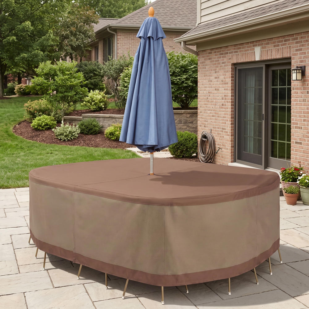 Duck Covers Ultimate Cover in use on a patio