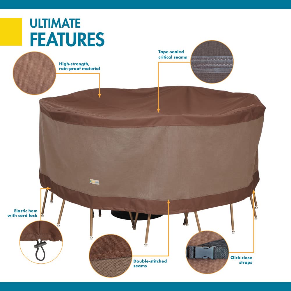Duck Covers Ultimate cover laid flat on a patio surface