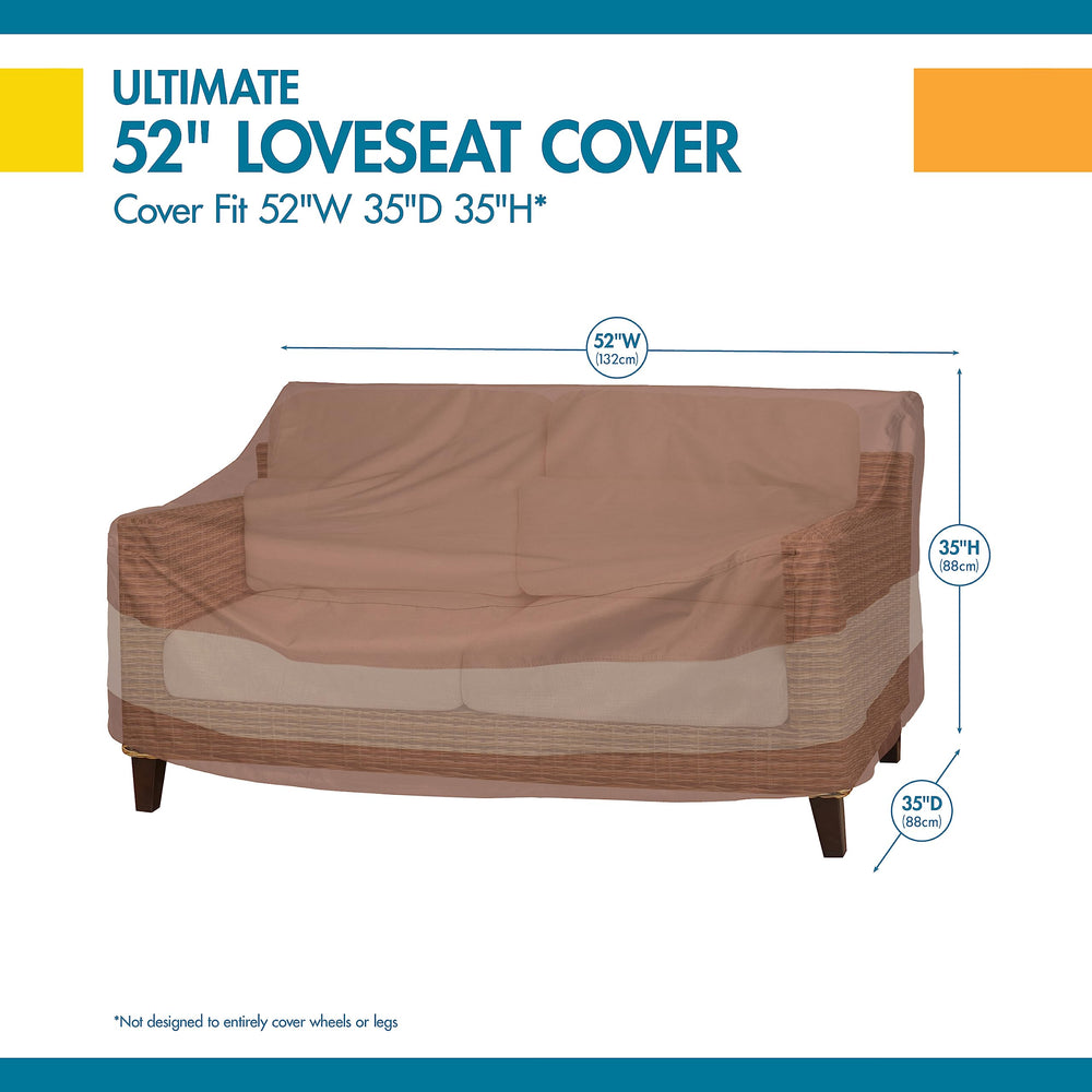 Duck Covers Ultimate Loveseat Cover with click-close straps