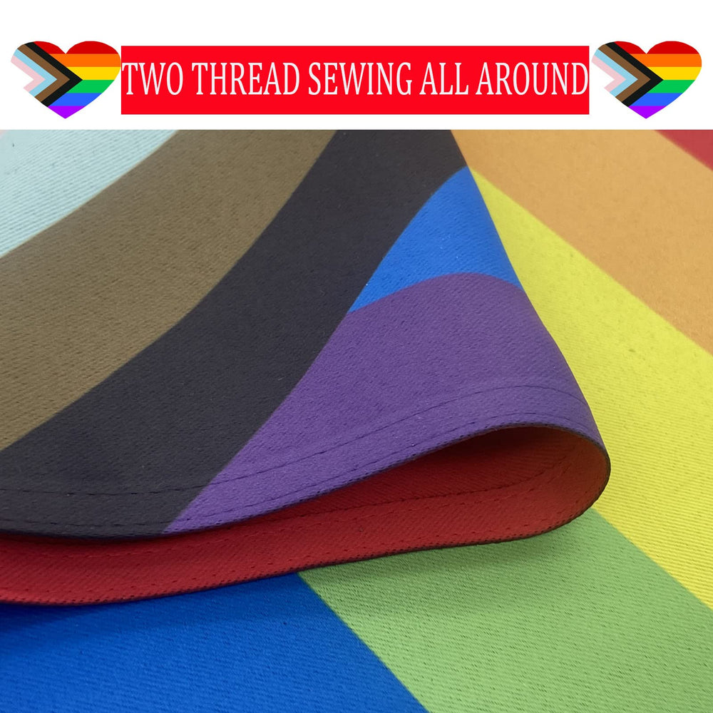 ducuh Progress Pride Rainbow Garden Flag with flagpole tube