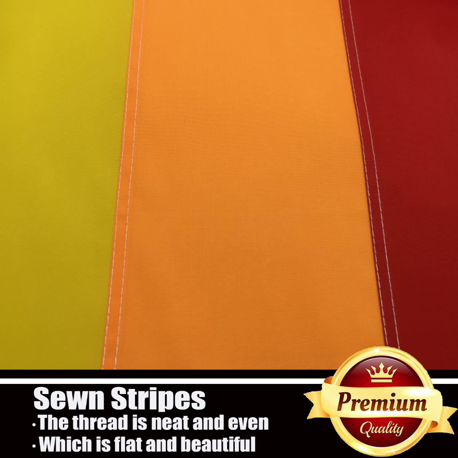 ducuh Rainbow Pride Flag flying outdoors