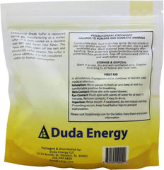 Duda Energy Yellow Sulfur Powder 1 lb close-up of fine powder texture