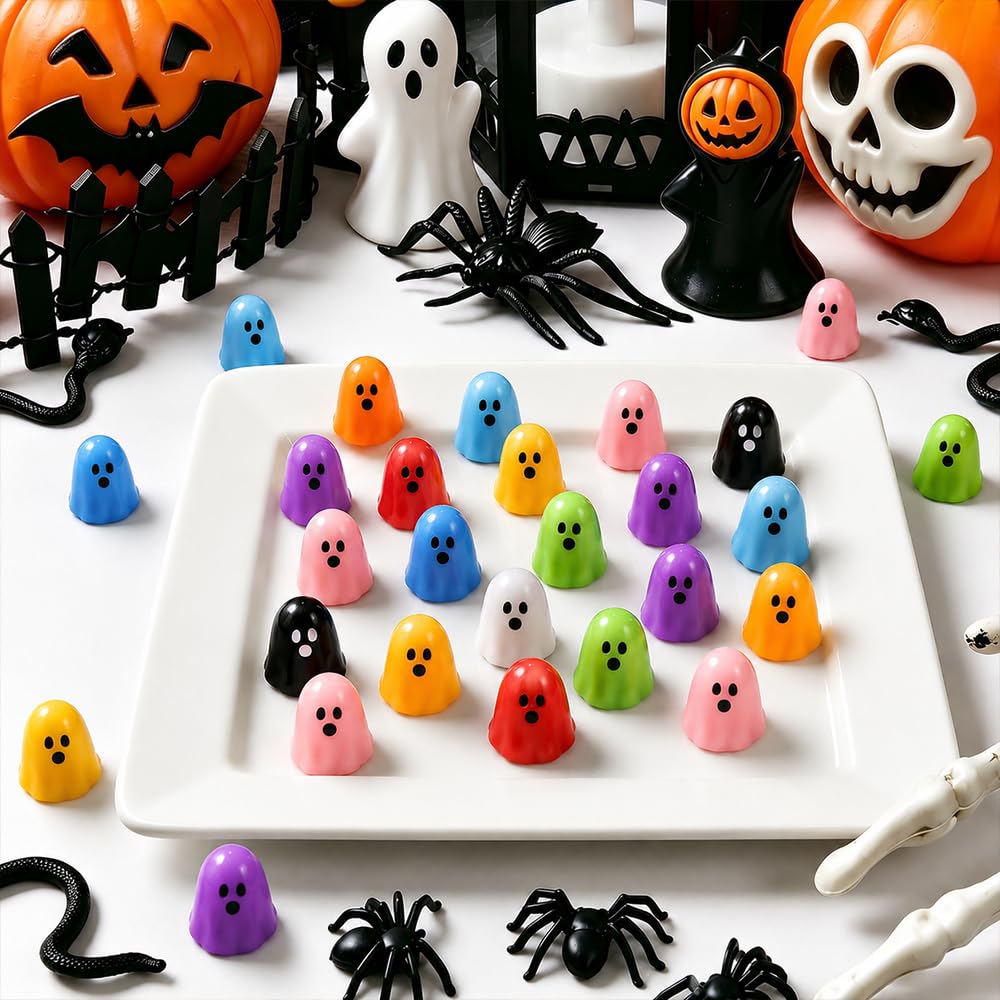 DULEFUN colourful mini ghosts displayed in a craft project