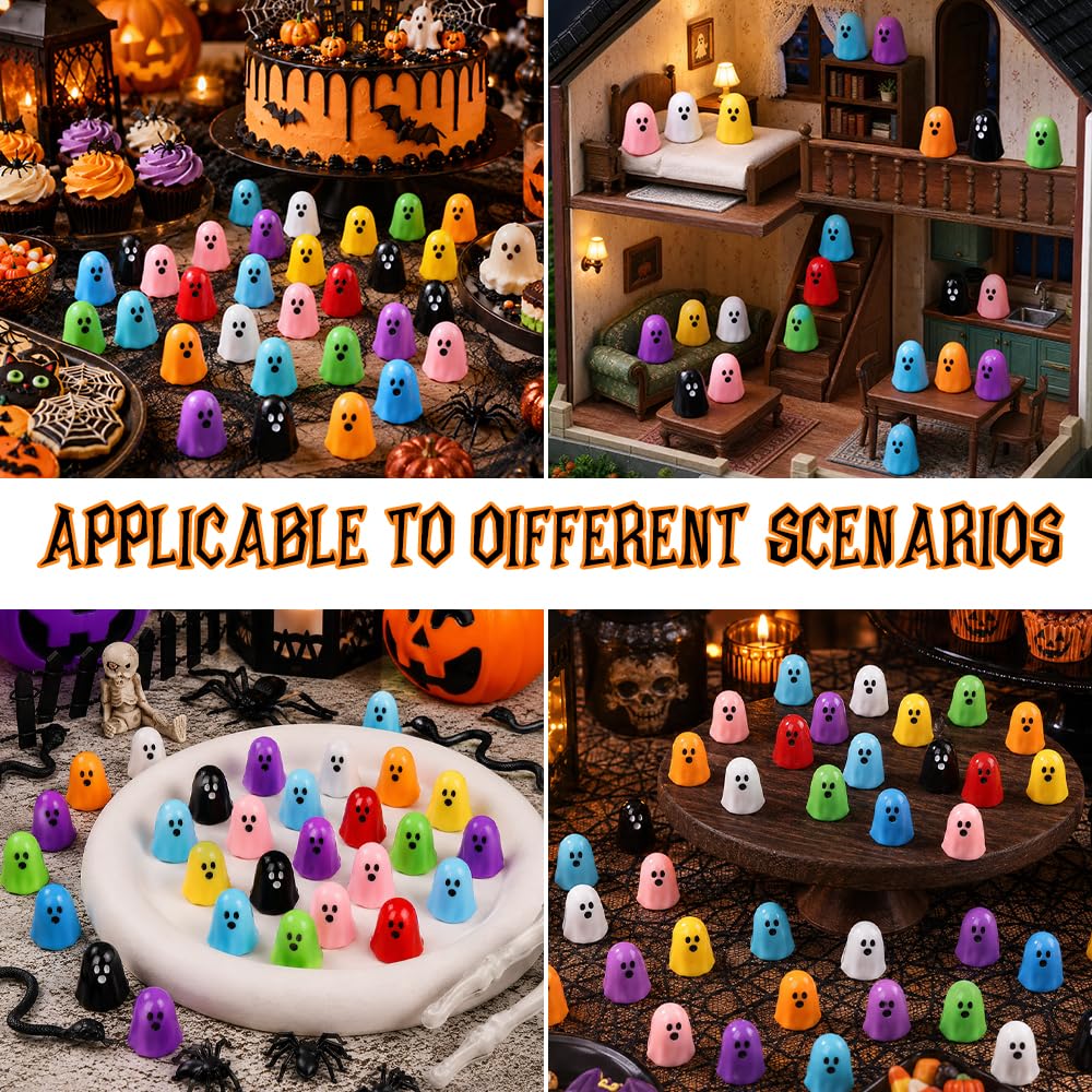 DULEFUN ghosts in a Halloween party decoration setup