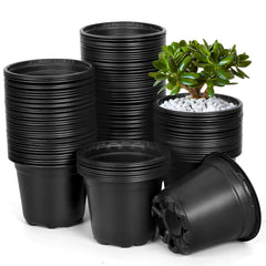 DUNPUTE 120 Pack 4 Inch Nursery Pots stacked view